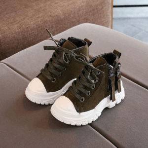 Boys Midcut Short Outdoor Single Martin Boots Allmatch Children's Green Shoes