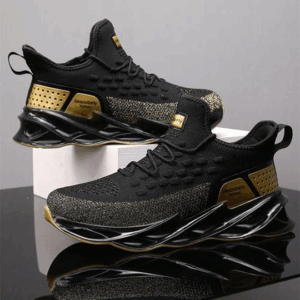2024 Men Casual Noble Running Sneakers - Black&Gold